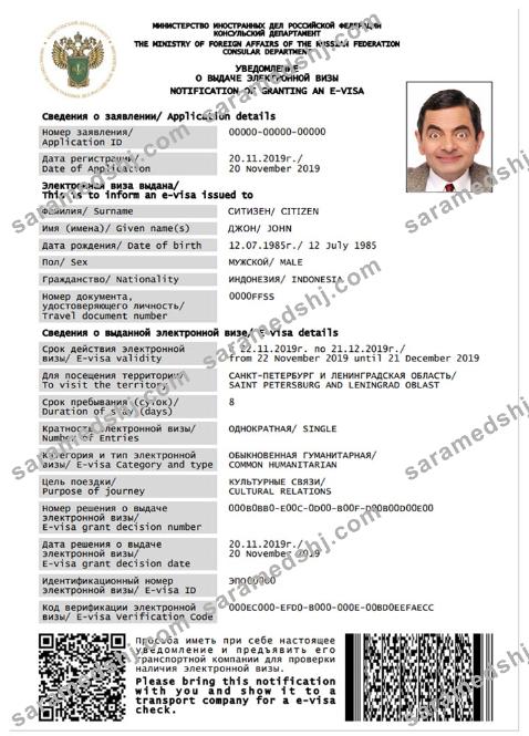 RUSSIA e-visa